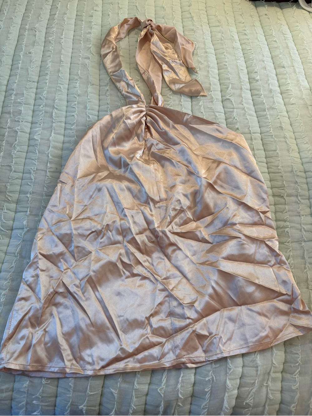 Satin Halter Neck Top in Blush by SHEIN size M New